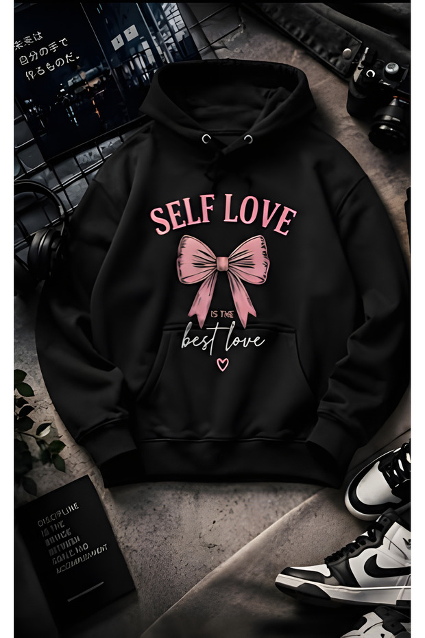 Unisex Men/Women Star Colorful Stone Printed Cotton Oversized Hooded Sweatshirt