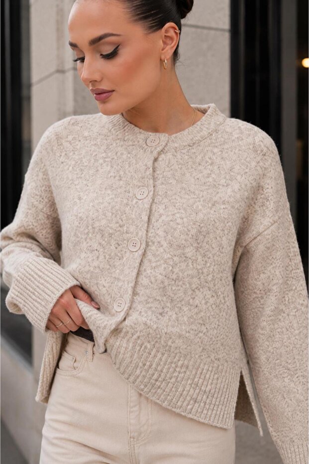 Women's Button Closure Knitwear Knitted Cardigan 265032 -