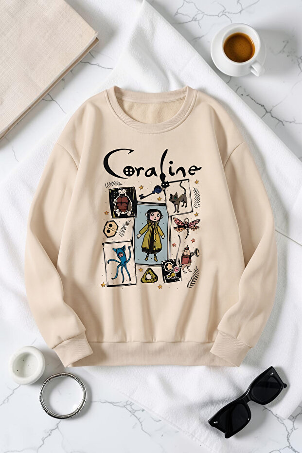Unisex Caroline Printed Crew Neck Sweatshirt