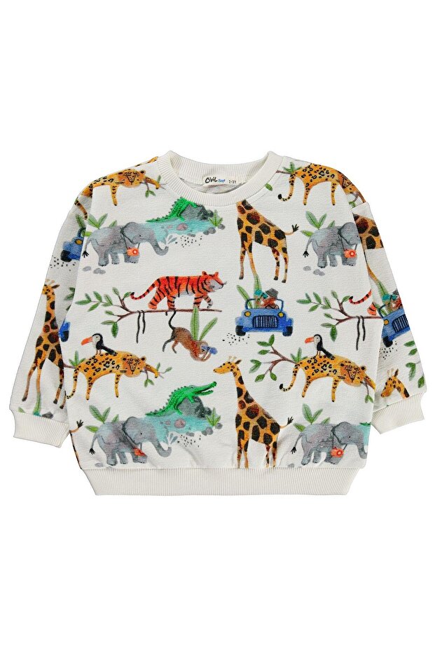 2-5 Years Old Sweatshirt with Accessories - Ecru