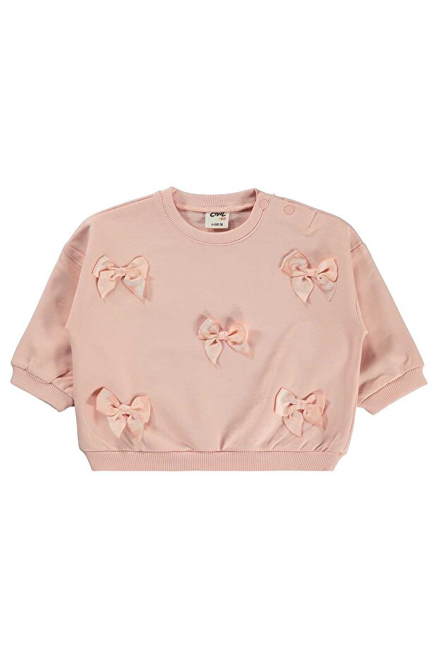 6-18 Months Sweatshirt with Bow - Pink