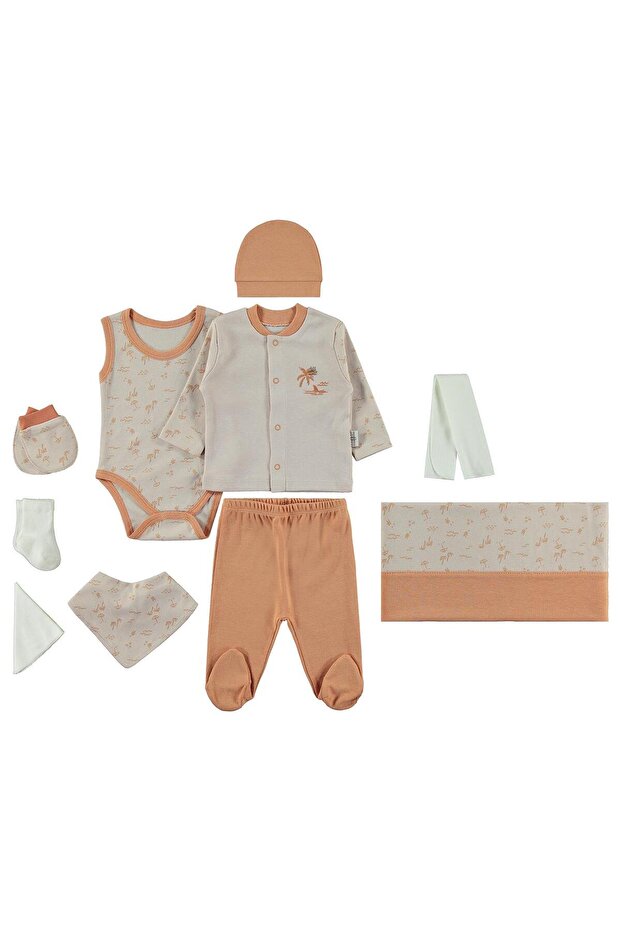 Happy Summer Bodysuit Sets - Orange