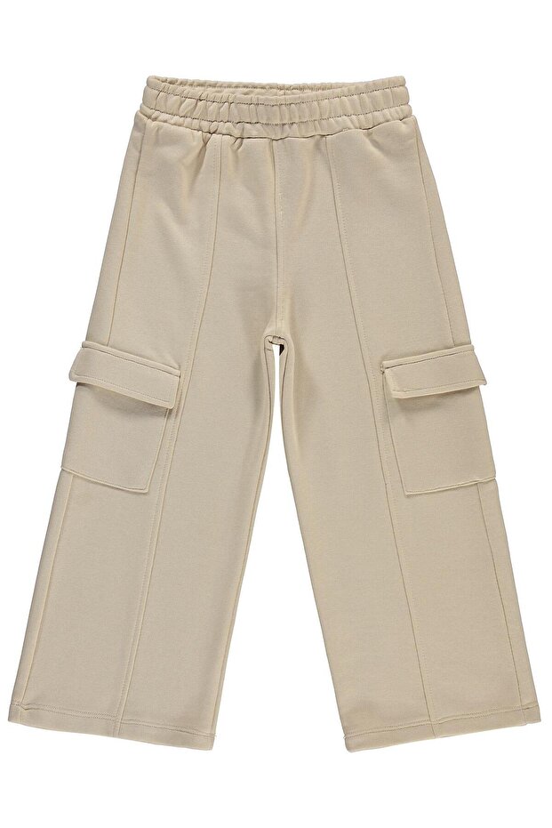 Cargo Pocketed Sweatpants for 10-13 Years Old - Beige