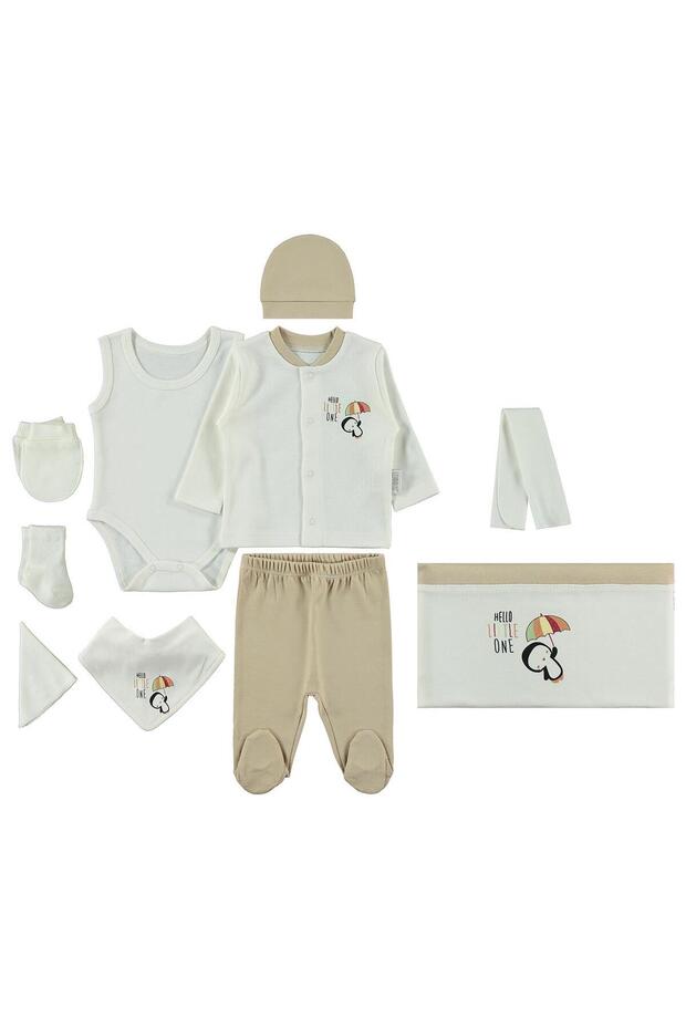 Hello Little One Bodysuit Sets - Brown