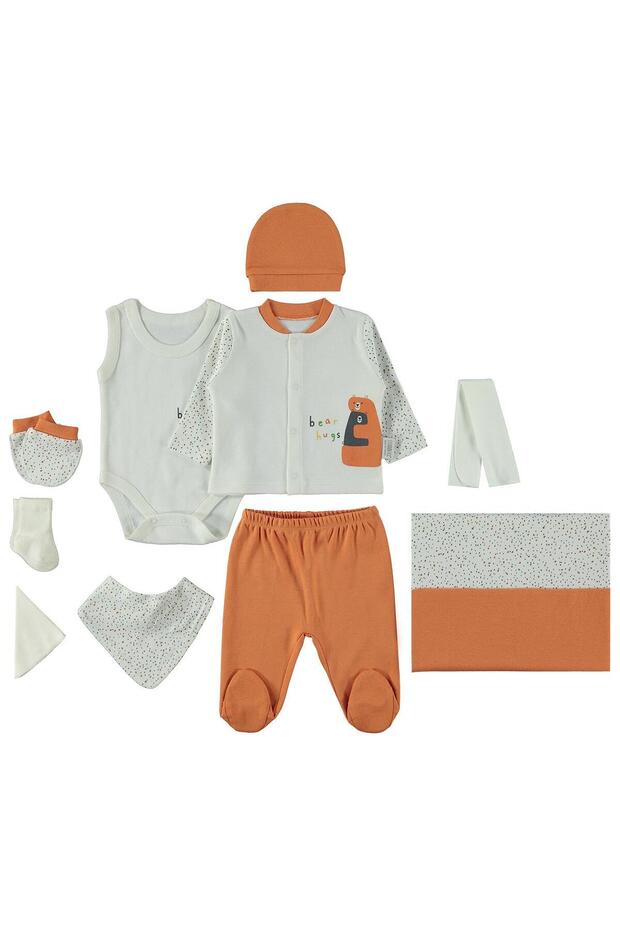 Bear Hugs Bodysuit Sets - Orange
