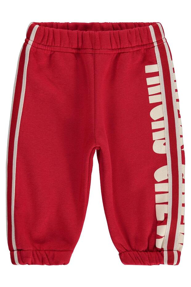 Side Striped 6-18 Month Sweatpants - Red