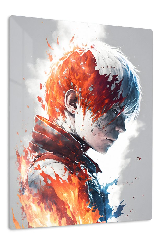 Shoto Todoroki Anime Metal Wall Art