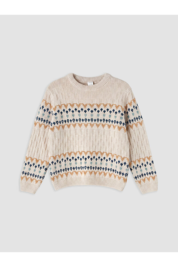 Sparkling Choices from Shining Store Zero Roba Collar Boys' Jacquard Knitwear Sweater
