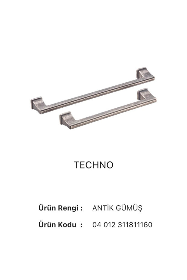 TECHNO KULP ANTİK GÜMÜŞ 160MM
