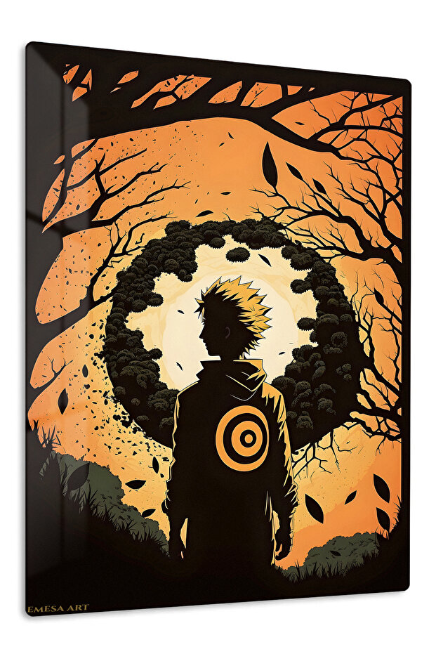 Naruto Uzumaki and Kurama Anime Metal Wall Art