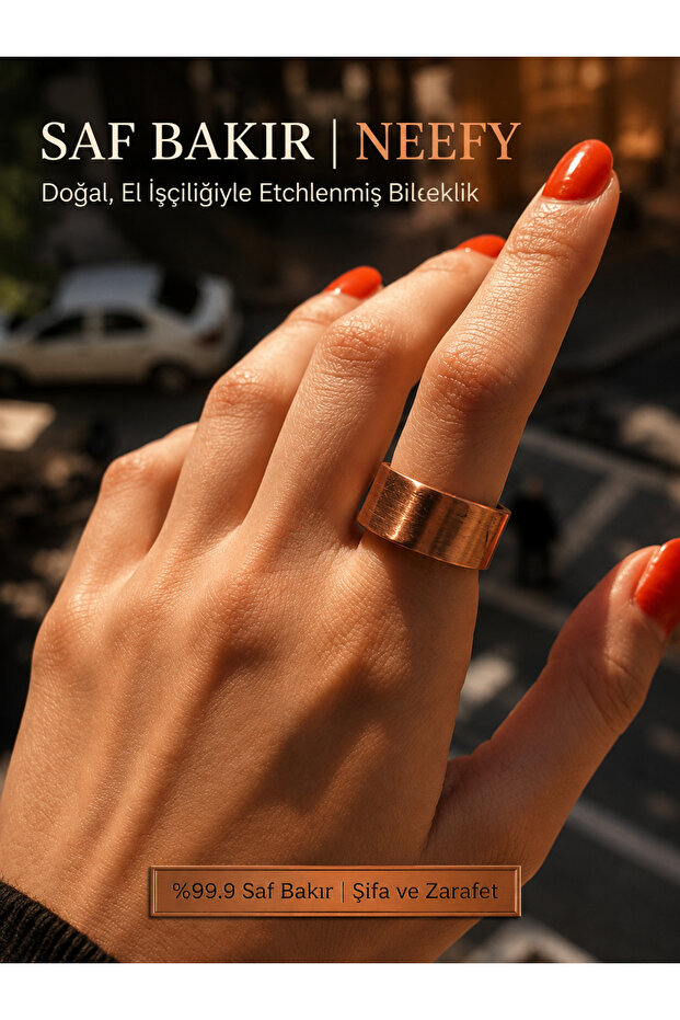 99.9% Pure Copper Ring - Handcrafted for Healing and Elegance