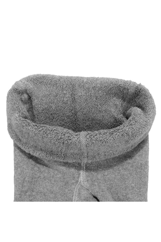 Unisex Gray Double Layer Towel Socks