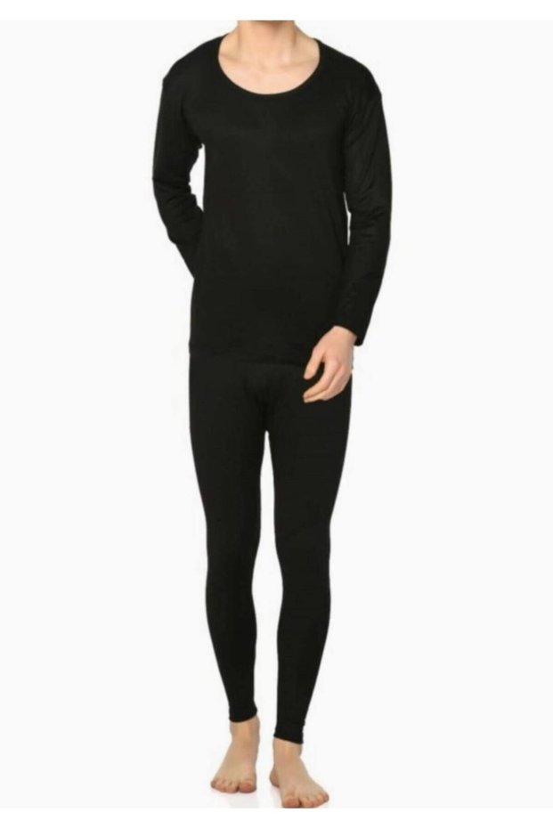 Tutku-Men's Double Thermal Set (Top and Bottom) 100% Cotton New Season (8 Pieces Economic Package)