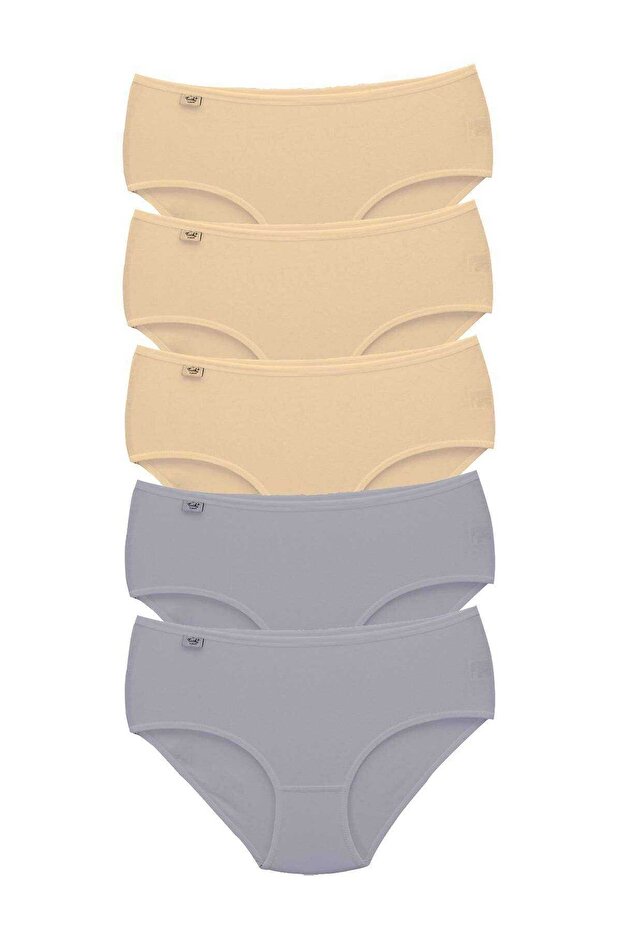 Tutku-5 Pieces Women's High Waist Bato Thin Rubber Panties S9