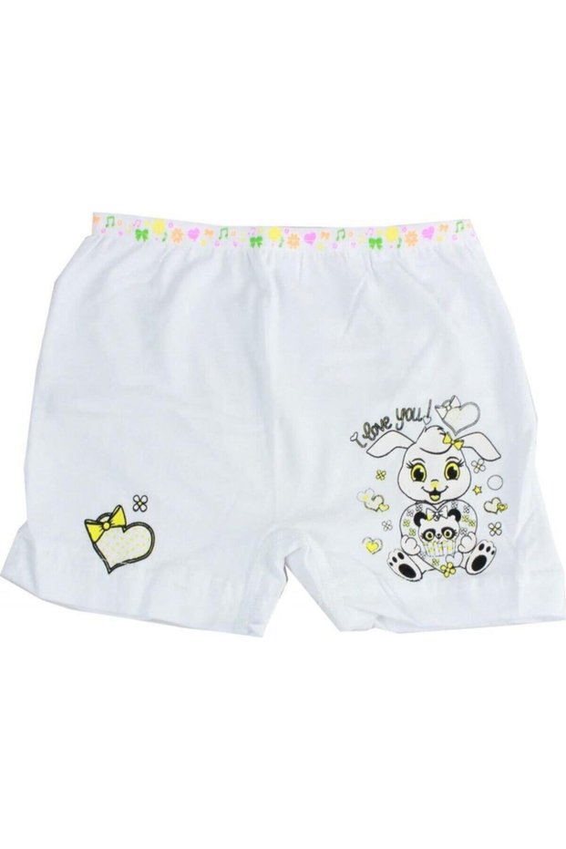 Tutku-3 Pack Elastane Girls' Printed Panties Boxer Shorts