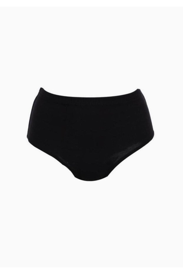 Tutku-Women's 6-Pack High Waist Elastic Ribbed (Lycra) Bato (Black) New Season