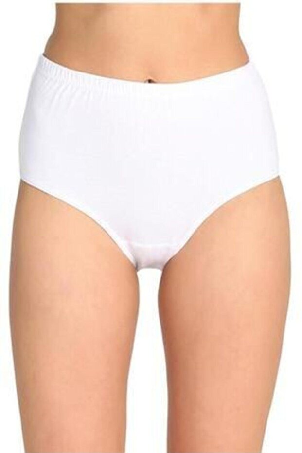 Tutku-Women's White Bato Panties Kalınbel Rubber 6 Pack