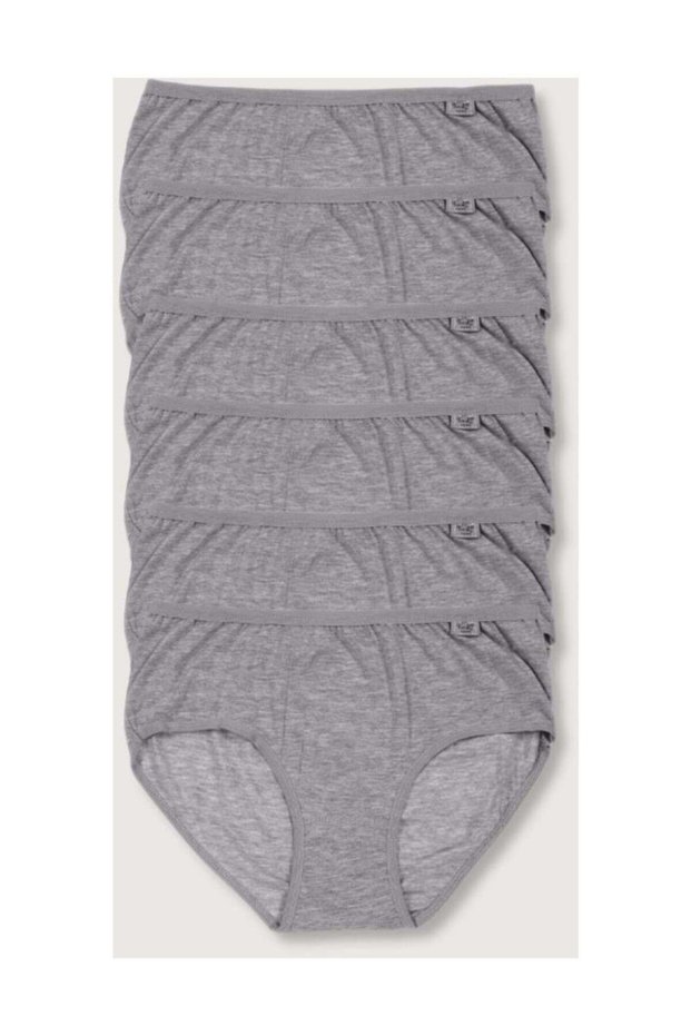 Tutku-Women's Gray Cloud Cotton Lycra Bato Panties 6 Pack Bulut Fashion 0924