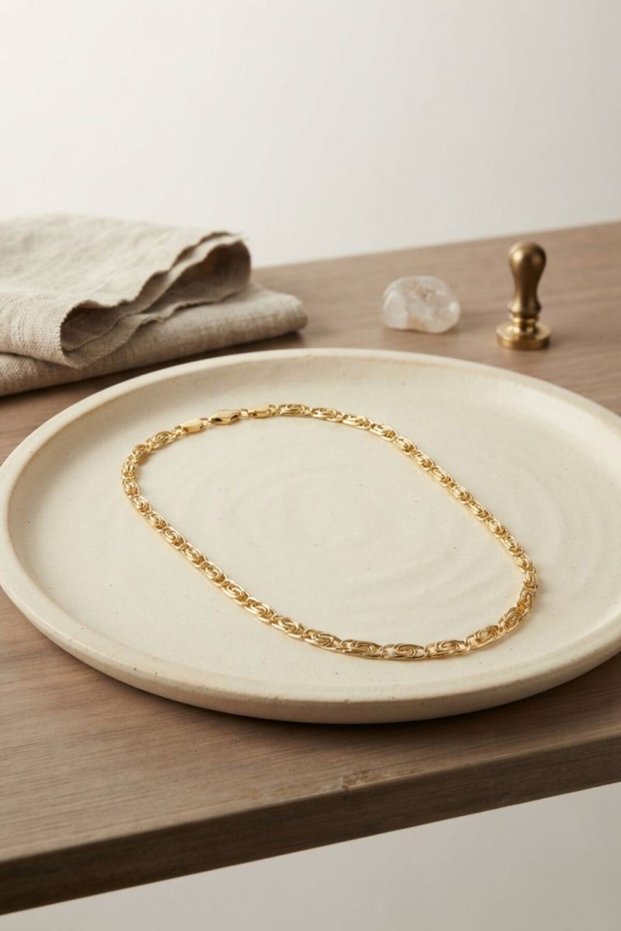 Cm Yay Model Gold Color 50 cm Women's Necklace