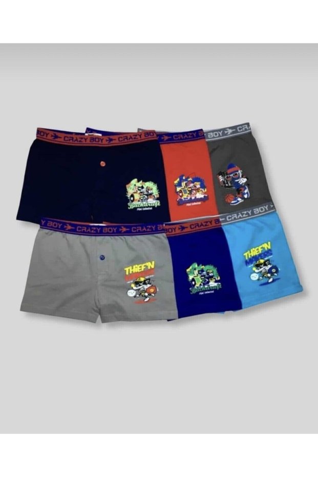 Tutku-Boy's Colorful 6-Piece Boxer Set