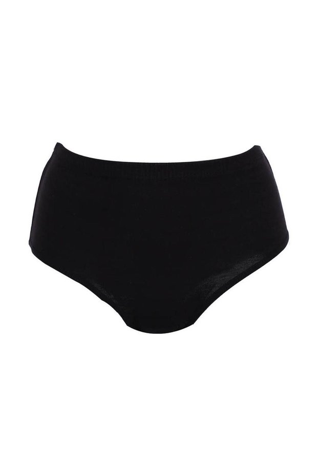 Tutku-Women's Black 3-Piece Ribbed Bato Panties