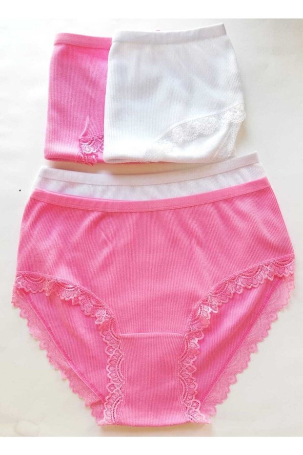 Tutku-Women's Cotton High Waist Camisole Bato Panties 4 Pieces