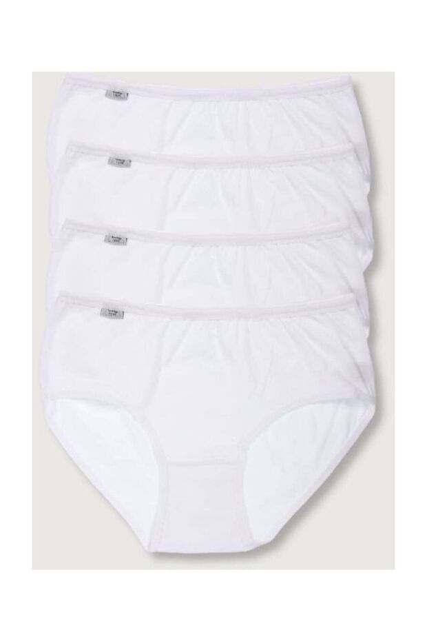 Tutku-Women's White 4-Pack Lycra Bato Panties Elf568T0924Ccm4