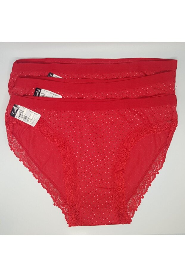 Tutku-Women's Pink Işıl Bikini Panties 12-Pack 0773