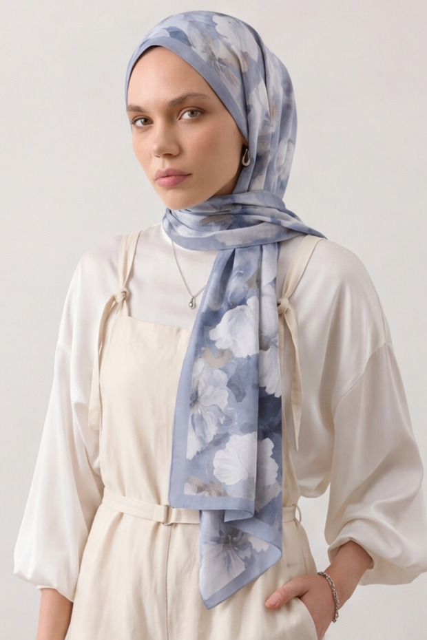 Women's Stylish French Silk Shawl 75X185 cm
