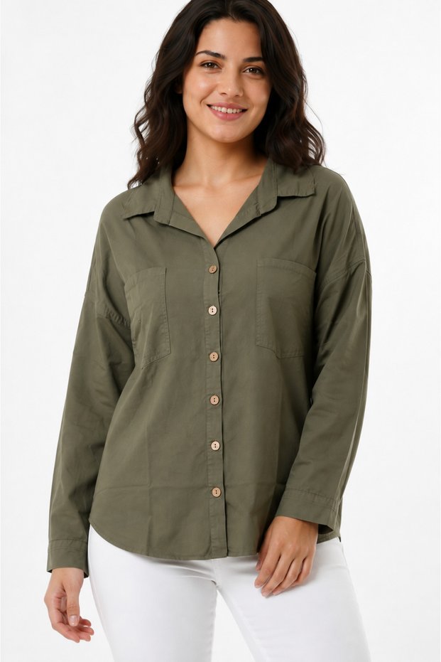 Women's Long Sleeve Gabardine Shirt