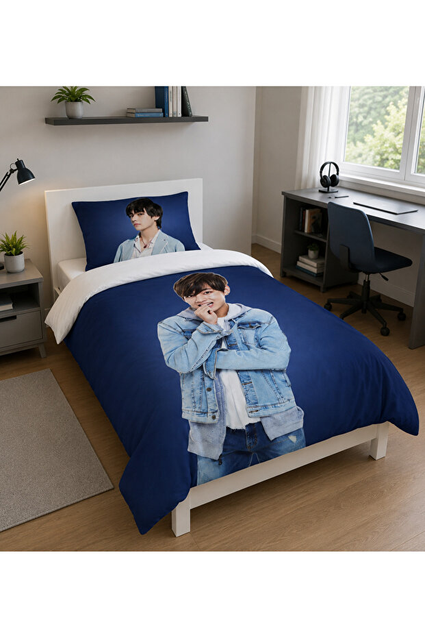 Gift Duvet Cover Taehyung Bts Group Themed Single Duvet Cover Set