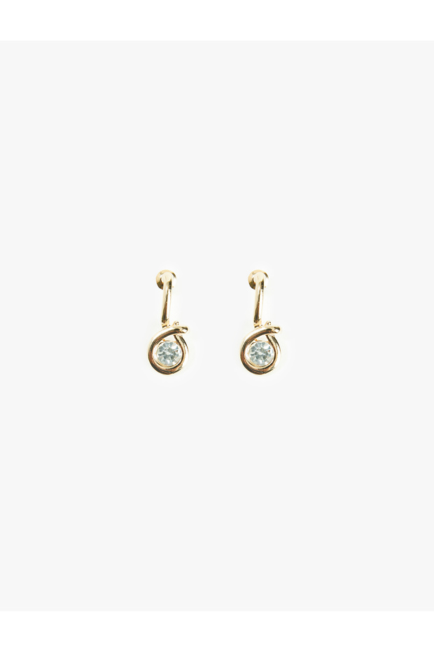 Stone detailed dangle earrings