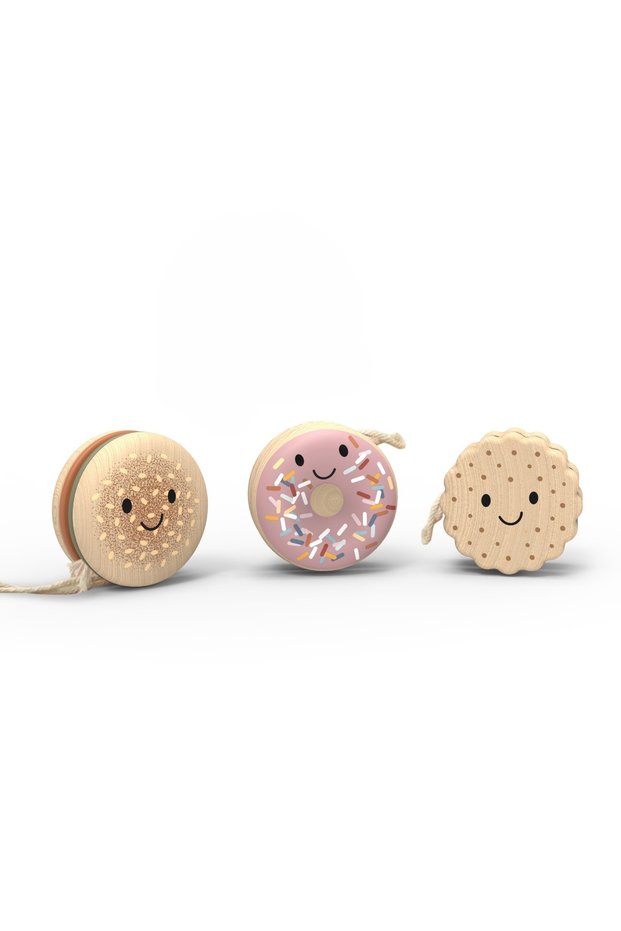 Wooden Yo-Yo with candy design