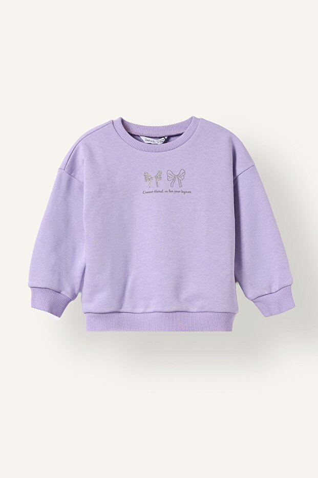 Crew Neck Printed Thick Sweatshirt Baby Girl I5084A526Au