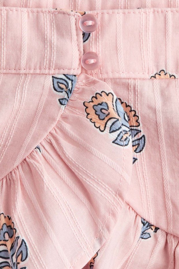 2-piece frill-trimmed cotton set