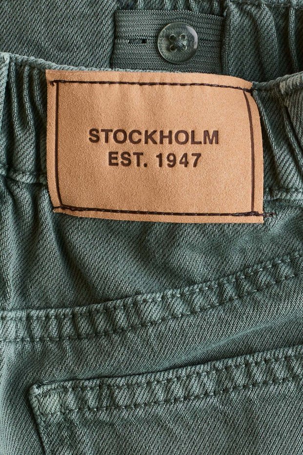 Twill barrel trousers