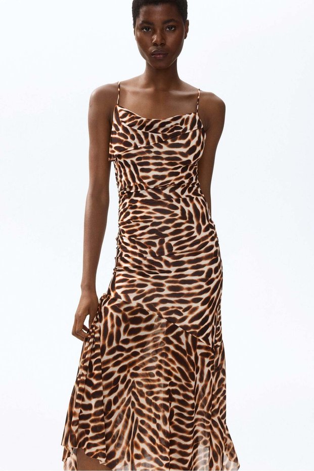 Asymmetric strappy dress