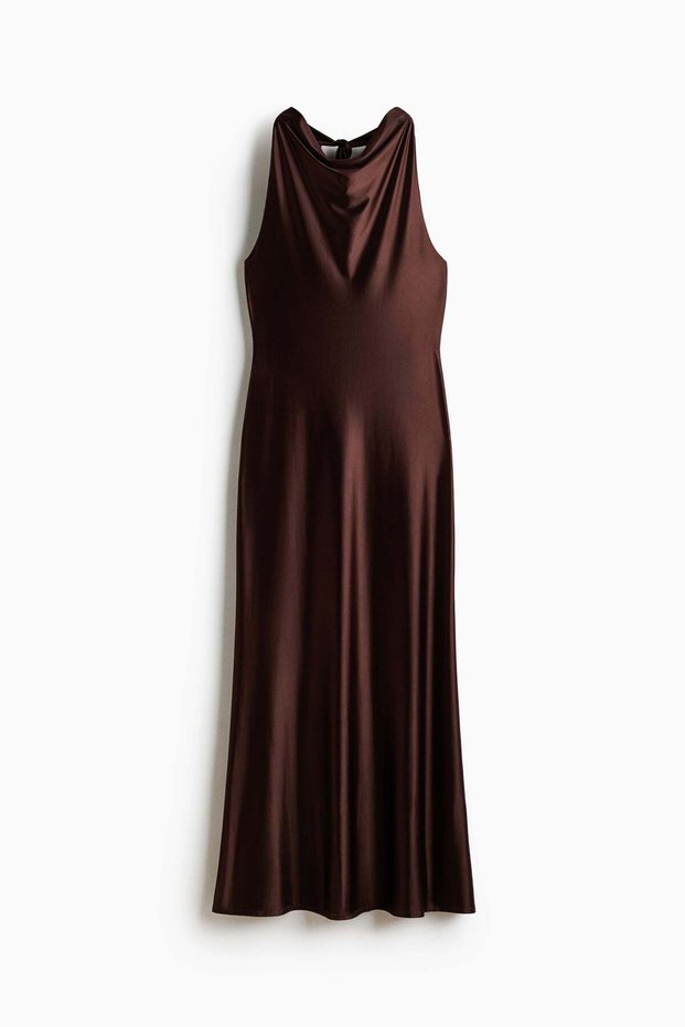 Cowl-neck maxi dress