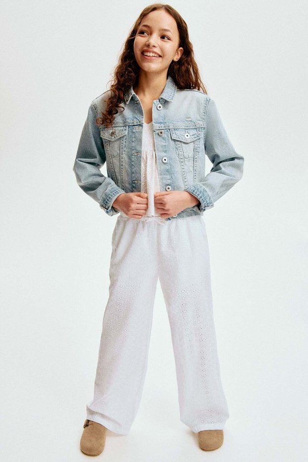 Broderie anglaise trousers
