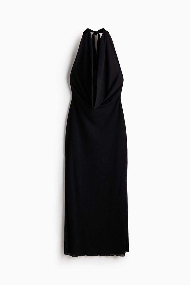 Cowl-neck maxi dress