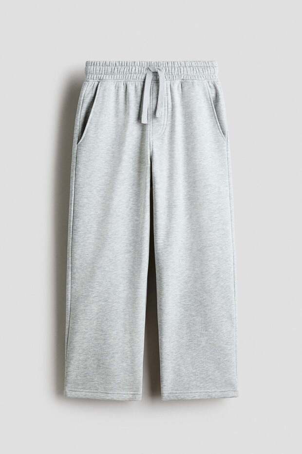 Wide brushed-inside joggers