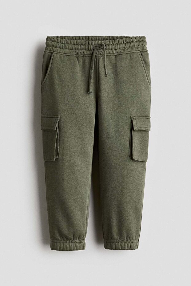 Brushed-inside cargo joggers