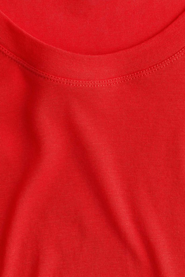 Scoop-neck pima cotton T-shirt