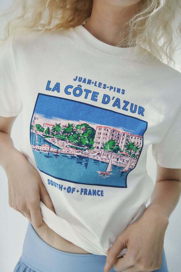 Printed cotton T-shirt