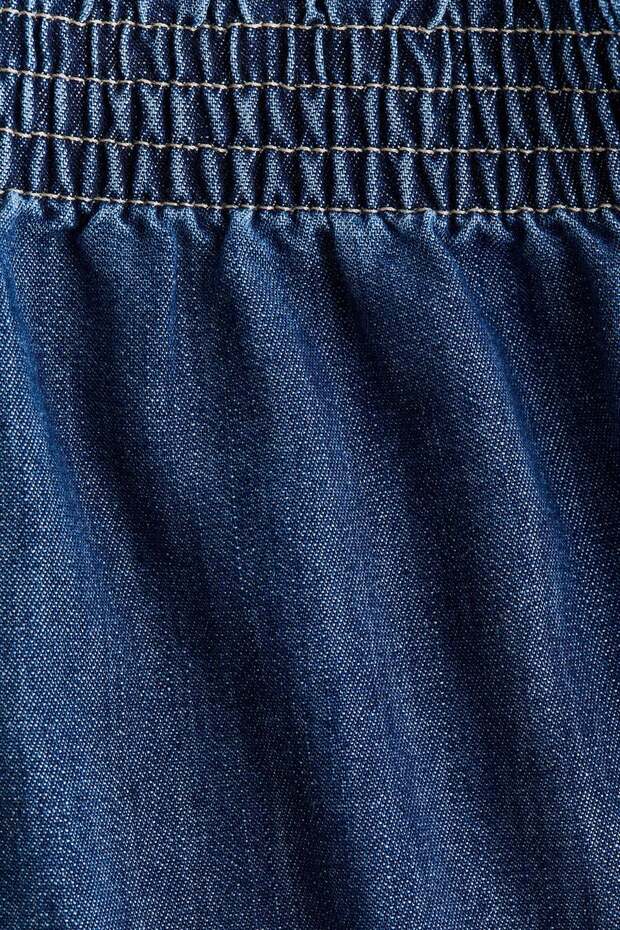 Wide denim trousers