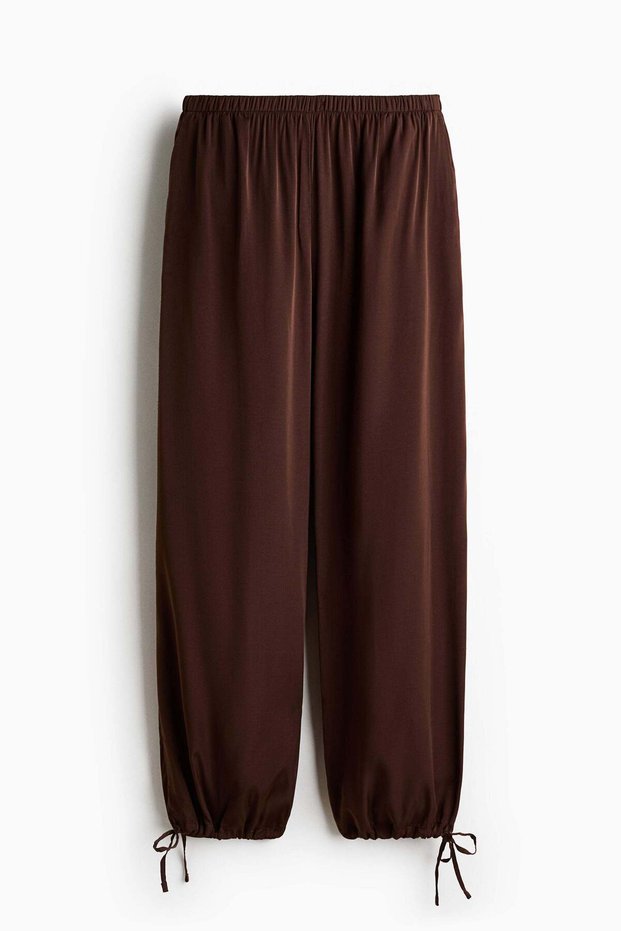 Drawstring-detail balloon trousers