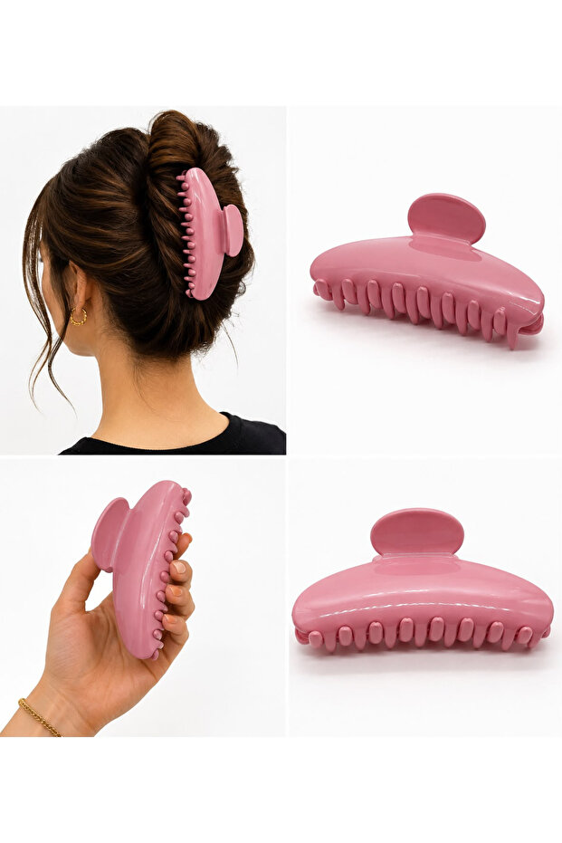 Large Size Hair Clip – Shiny Bone-Looking Hair Clip with Strong Hold