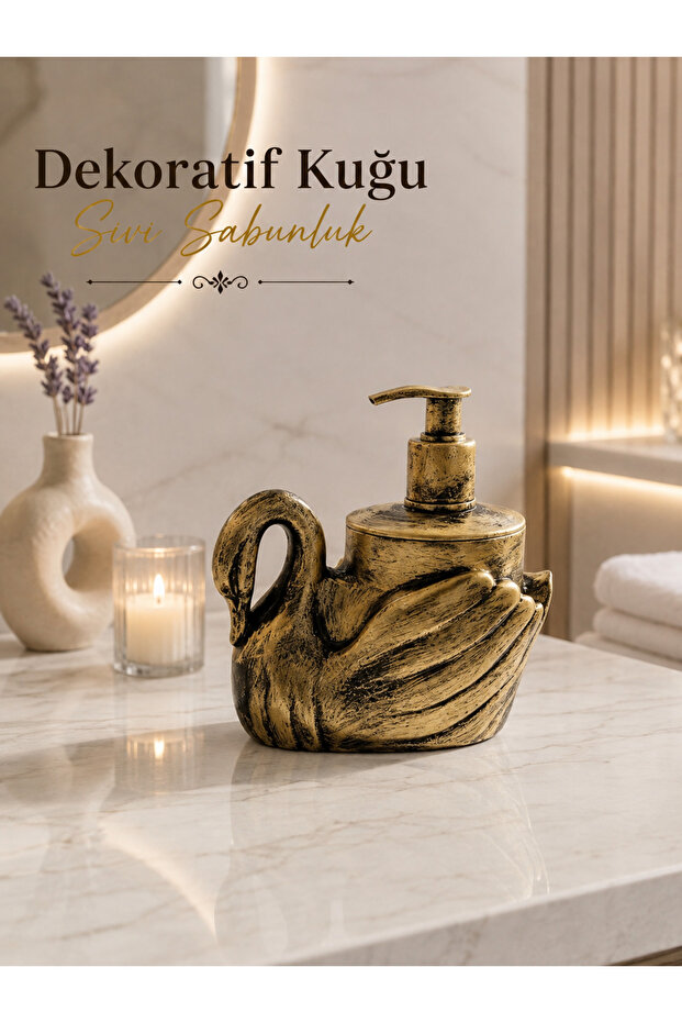 Decorative Swan Liquid Soap Dispenser, Stylish Swan-Shaped Bathroom and Kitchen Liquid Soap Dispenser (Acrylic Plastic)