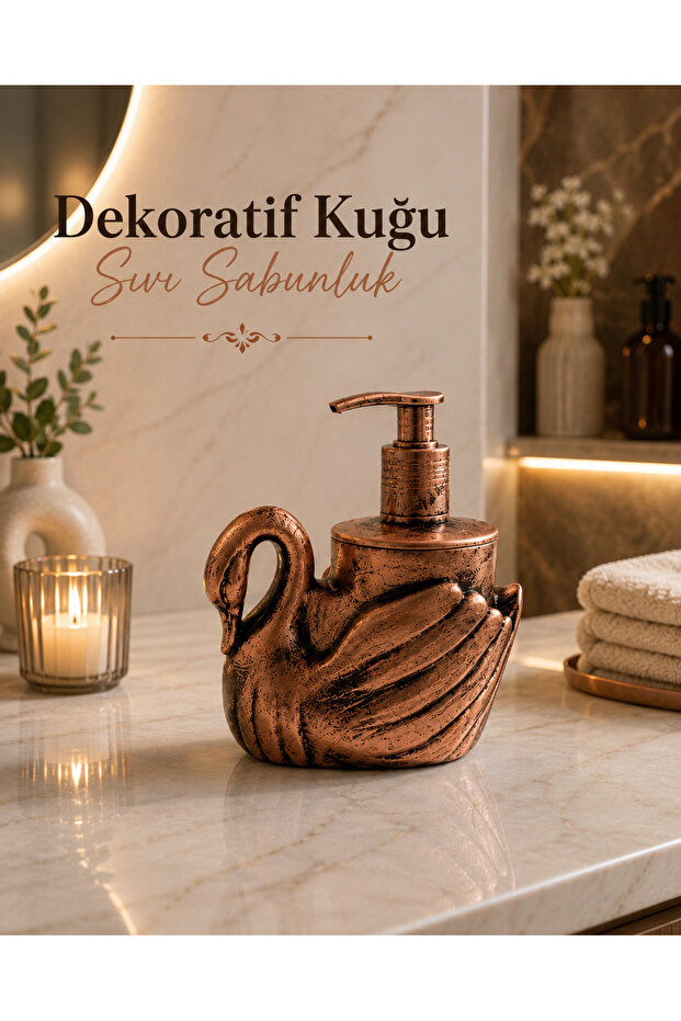 Decorative Swan Liquid Soap Dispenser, Stylish Swan-Shaped Bathroom and Kitchen Liquid Soap Dispenser (Acrylic Plastic)