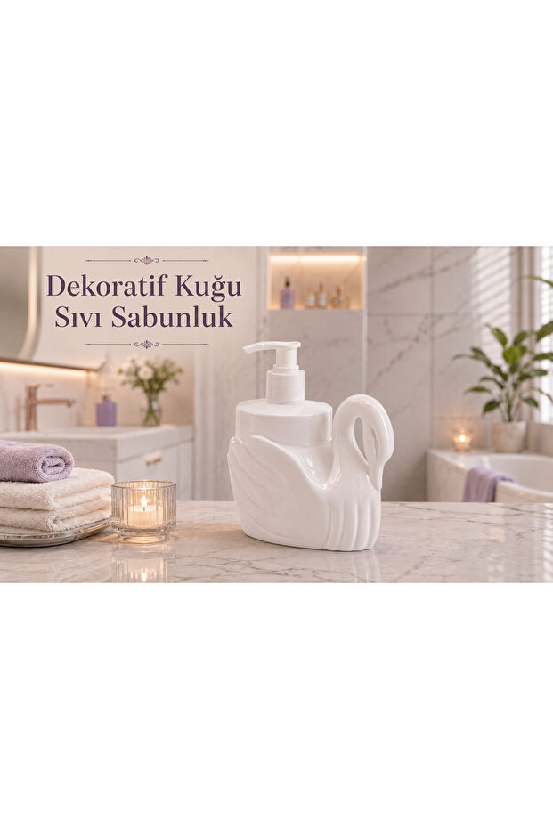 Decorative Swan Liquid Soap Dispenser, Stylish Swan-Shaped Bathroom and Kitchen Liquid Soap Dispenser (Acrylic Plastic)